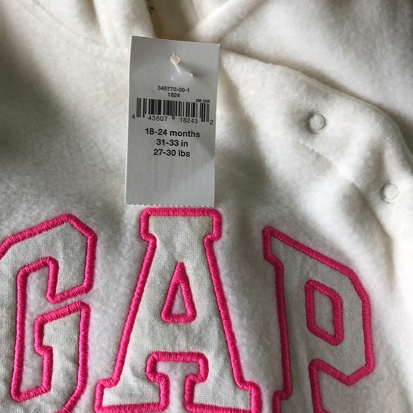 GAP Pajama Onesie with Cat Hoodie (18-24 M) - Picture 3 of 7
